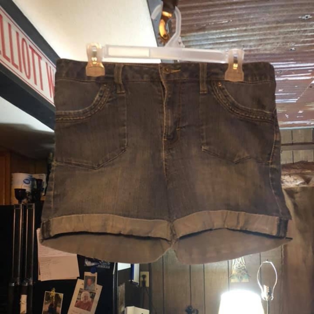 blue jean shorts